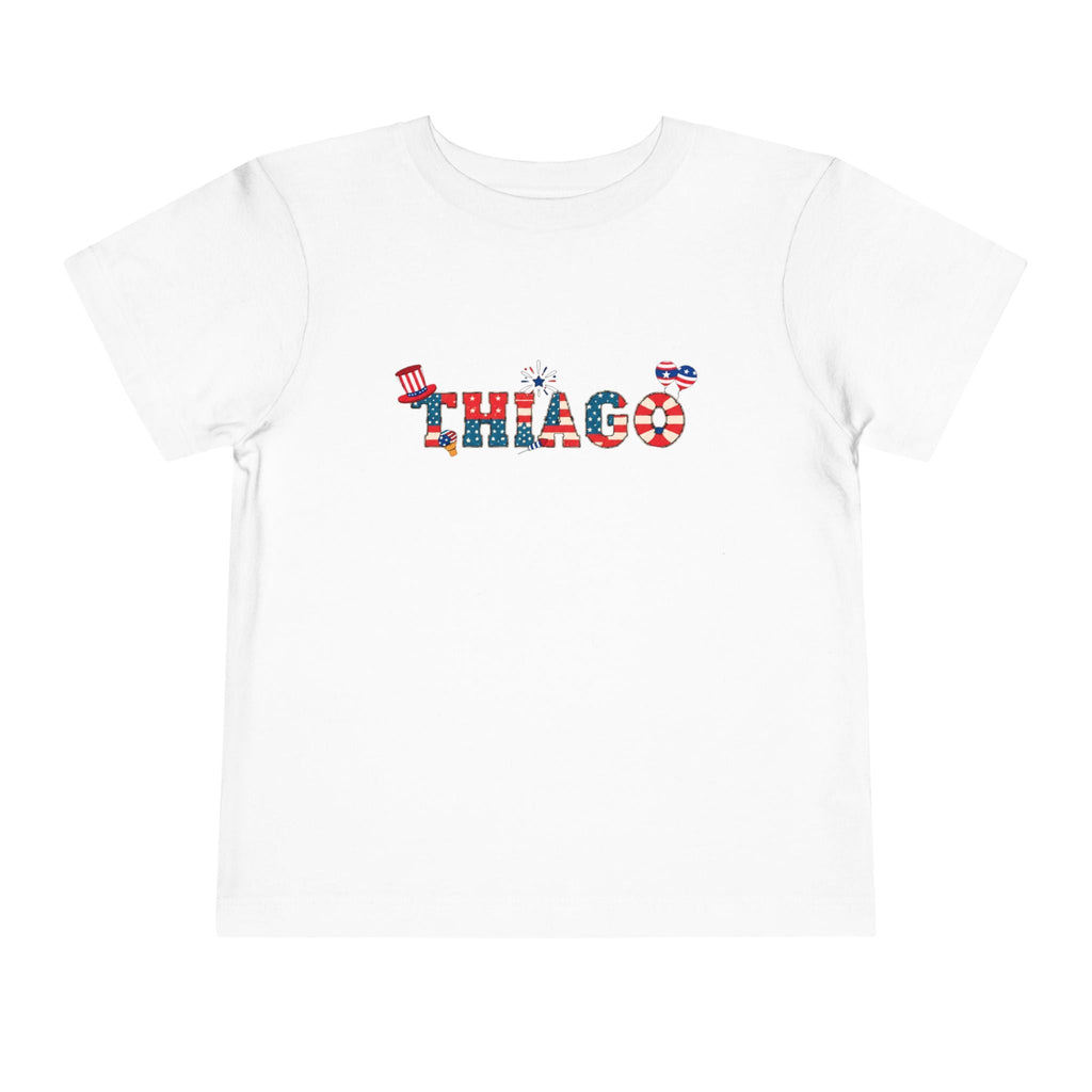 Custom 4th of July Toddler Shirt | Personalized Name Kids Tee | Patriotic USA Toddler Gift | AURIA CUSTOM PRINTS custom personalized gift - AURIA CUSTOM PRINTS