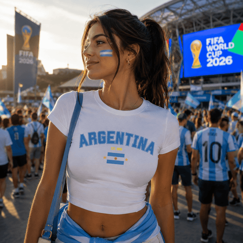 Custom Argentina Baby Tee | Personalized Est. Year Shirt | World Cup 2026 | Argentina Soccer Tee | Gift For Her | Vintage Argentina Shirt custom personalized gift - AURIA CUSTOM PRINTS