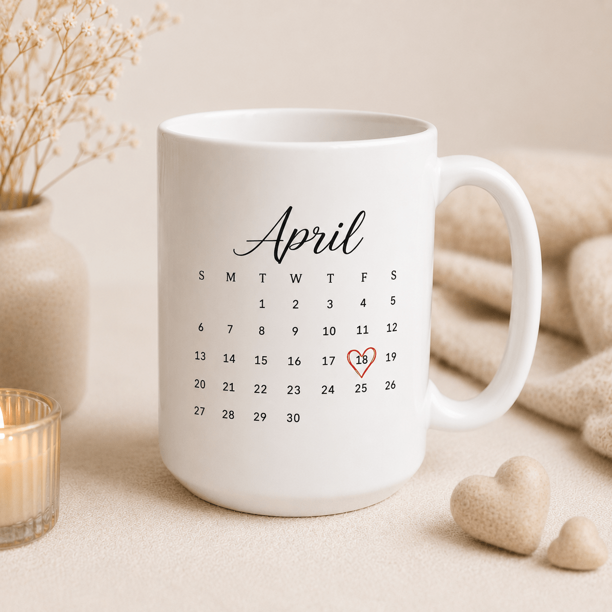Custom Couple Photo Mug – Personalized Polaroid Style Mug with Anniversary Date, Gift for Couples custom personalized gift - AURIA CUSTOM PRINTS