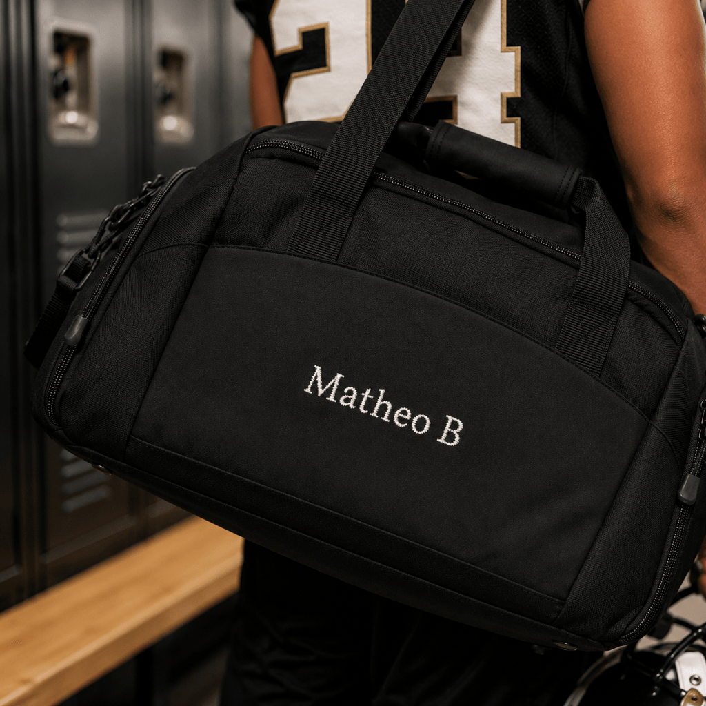 Custom Embroidered Duffle Bag – Personalized Name or Phrase, Back to School Sports Gym Bag custom personalized gift - AURIA CUSTOM PRINTS