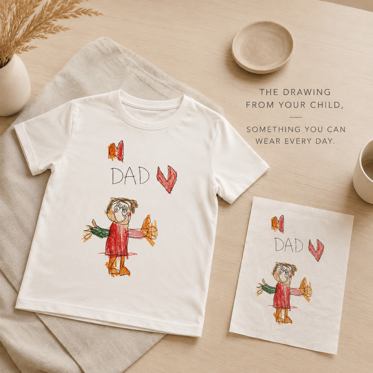 Custom Kids Drawing Shirt | Personalized Child Art Tee | Mom Dad Gift From Kids | Unique Mother Gift S-2XL custom personalized gift - AURIA CUSTOM PRINTS
