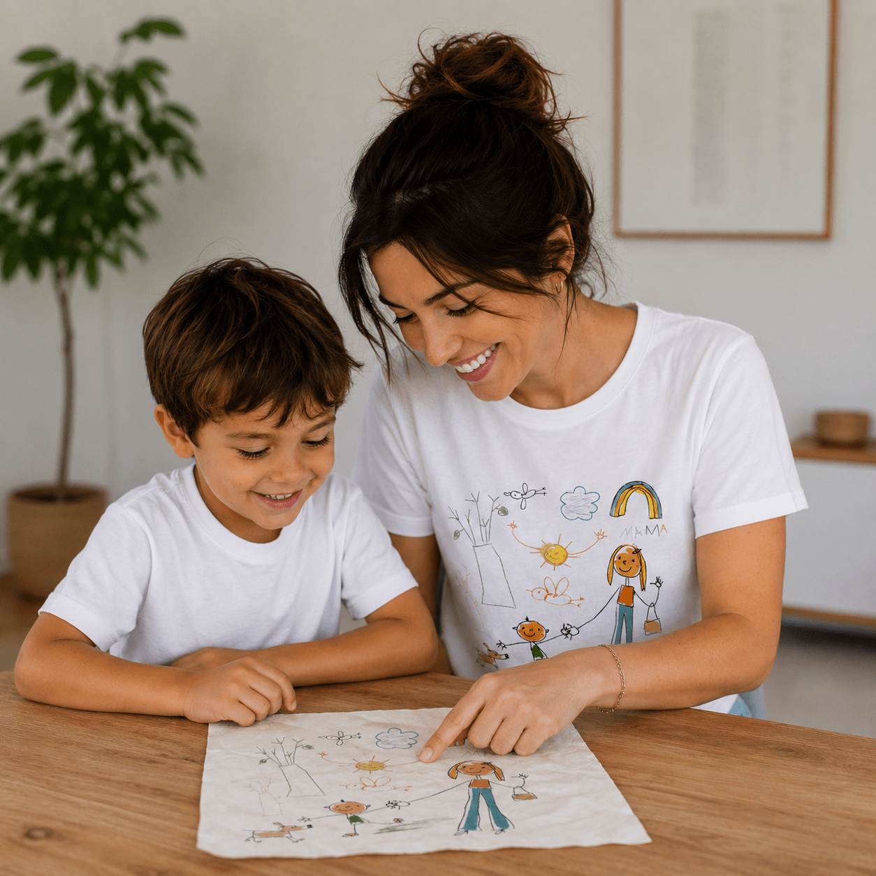 Custom Kids Drawing Shirt | Personalized Child Art Tee | Mom Dad Gift From Kids | Unique Mother Gift S-2XL custom personalized gift - AURIA CUSTOM PRINTS