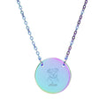 Custom Line Art Circle Necklace | Personalized Engraved Pendant custom personalized gift - AURIA CUSTOM PRINTS