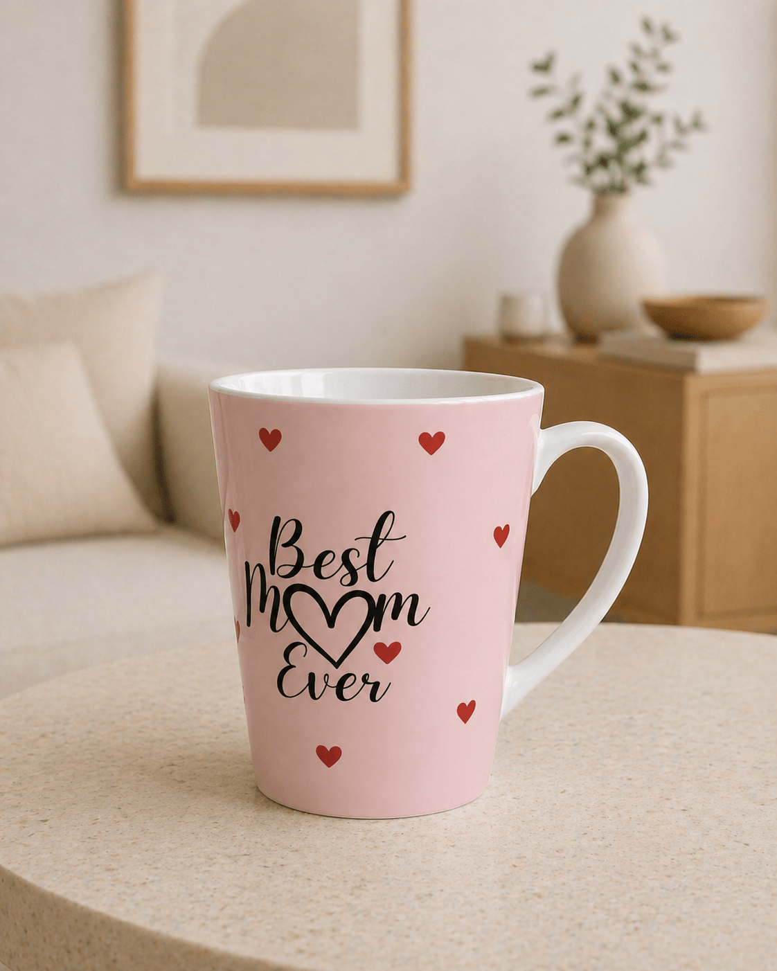 Custom Mom Latte Mug | Personalized Mother & Child Illustration | 12 oz Ceramic Gift Mug custom personalized gift - AURIA CUSTOM PRINTS