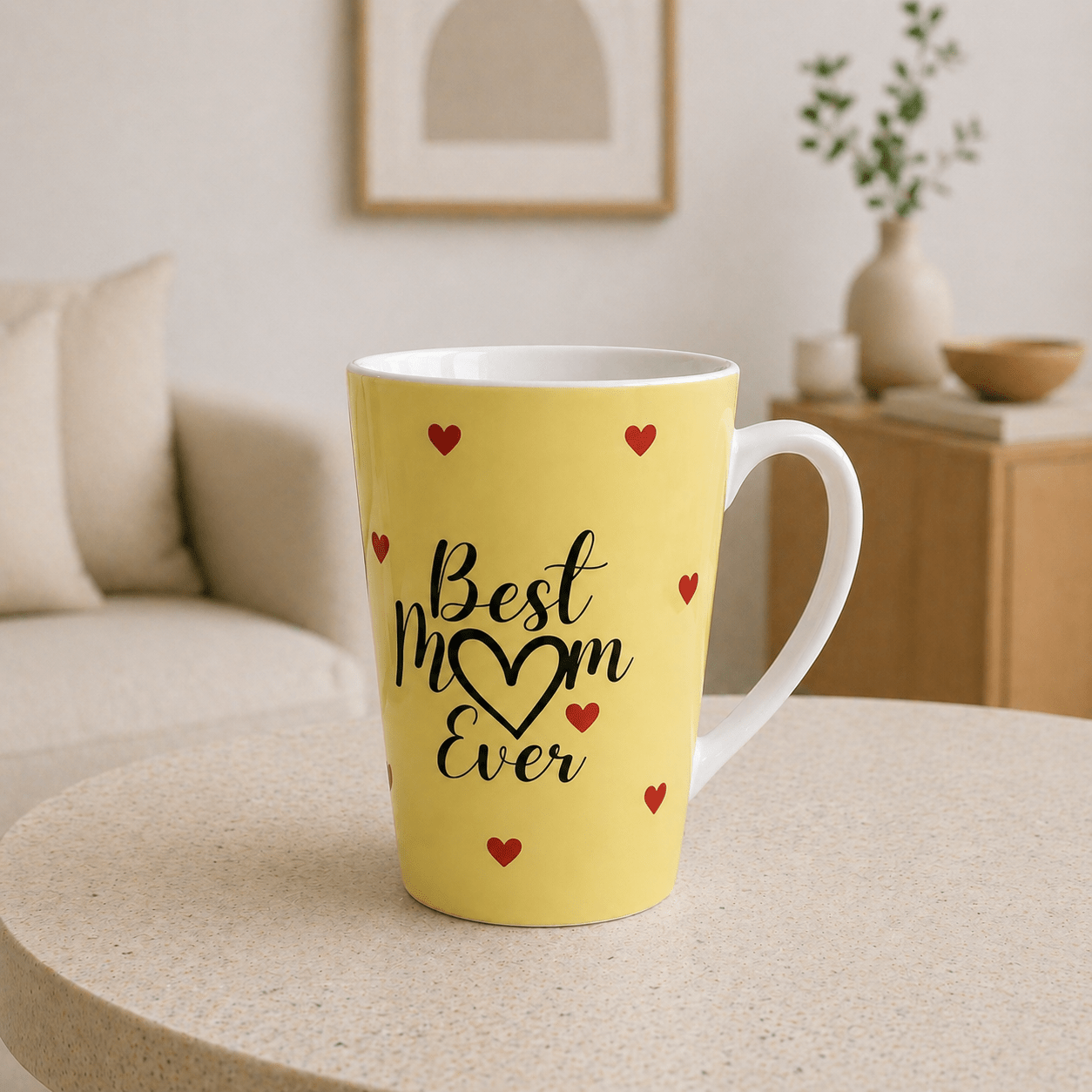Custom Mom Latte Mug | Personalized Mother & Child Illustration | 12 oz Ceramic Gift Mug custom personalized gift - AURIA CUSTOM PRINTS