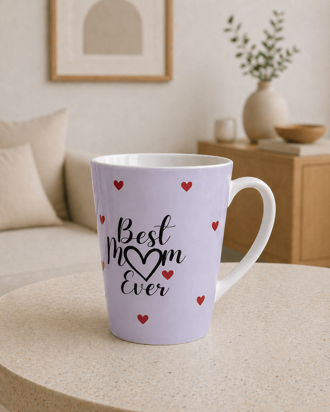 Custom Mom Latte Mug | Personalized Mother & Child Illustration | 12 oz Ceramic Gift Mug custom personalized gift - AURIA CUSTOM PRINTS
