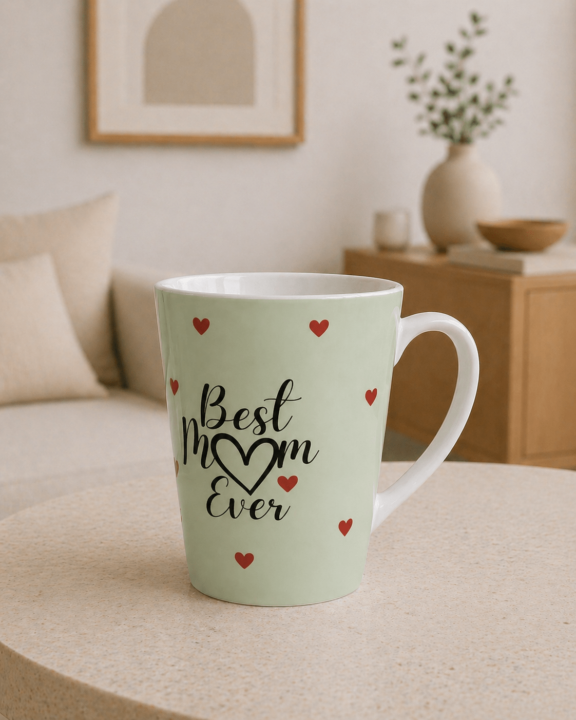 Custom Mom Latte Mug | Personalized Mother & Child Illustration | 12 oz Ceramic Gift Mug custom personalized gift - AURIA CUSTOM PRINTS