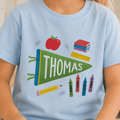 Custom Name Back to School Shirt – Personalized Pennant Kids Tee, Sizes XS-XL custom personalized gift - AURIA CUSTOM PRINTS