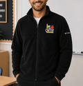 Custom Name Embroidered Fleece Jacket for Teachers – Personalized Columbia Fleece, Apple Design custom personalized gift - AURIA CUSTOM PRINTS