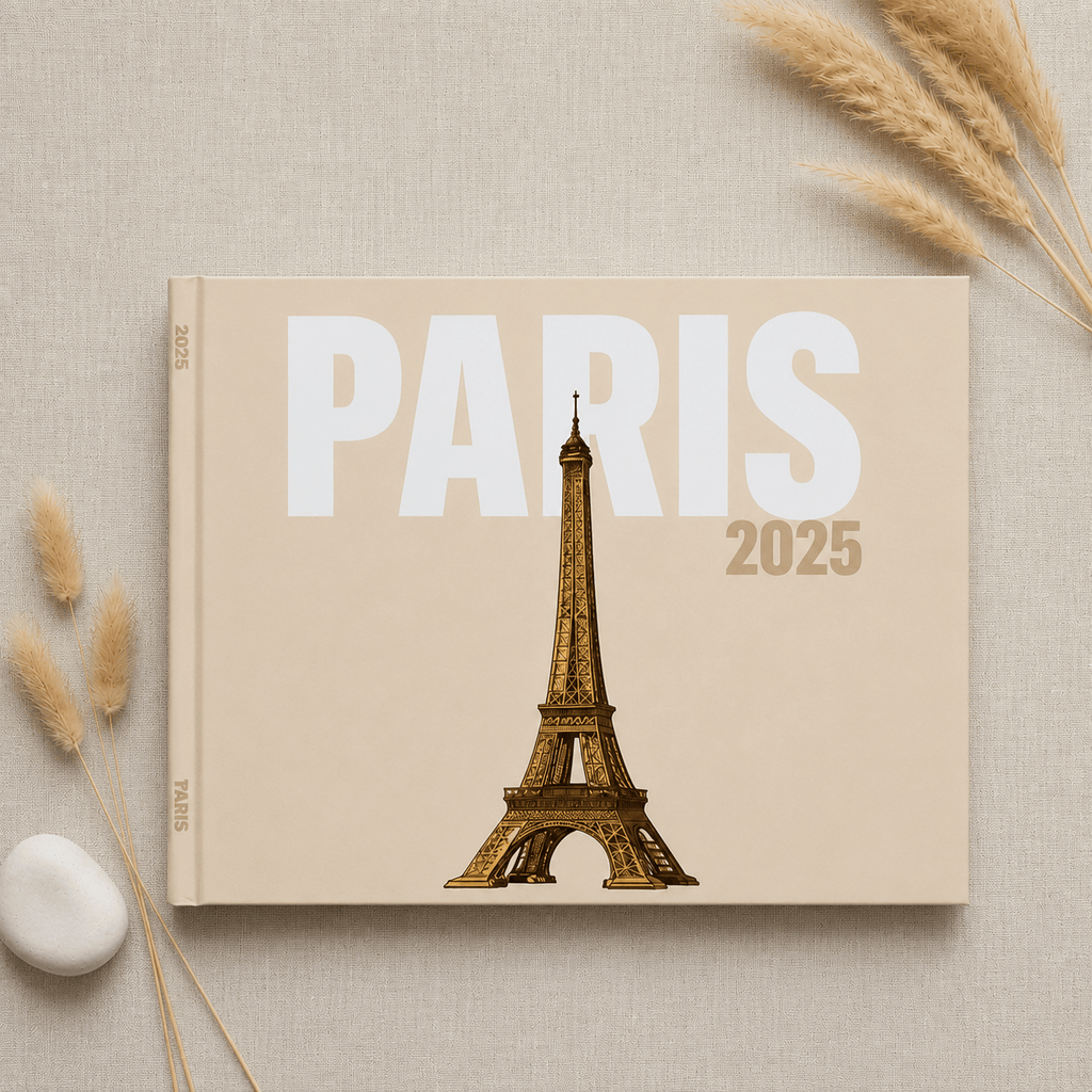 Custom Paris Photo Book | Personalized Hardcover Travel Keepsake | 24 Pages | 3 Cover Color custom personalized gift - AURIA CUSTOM PRINTS