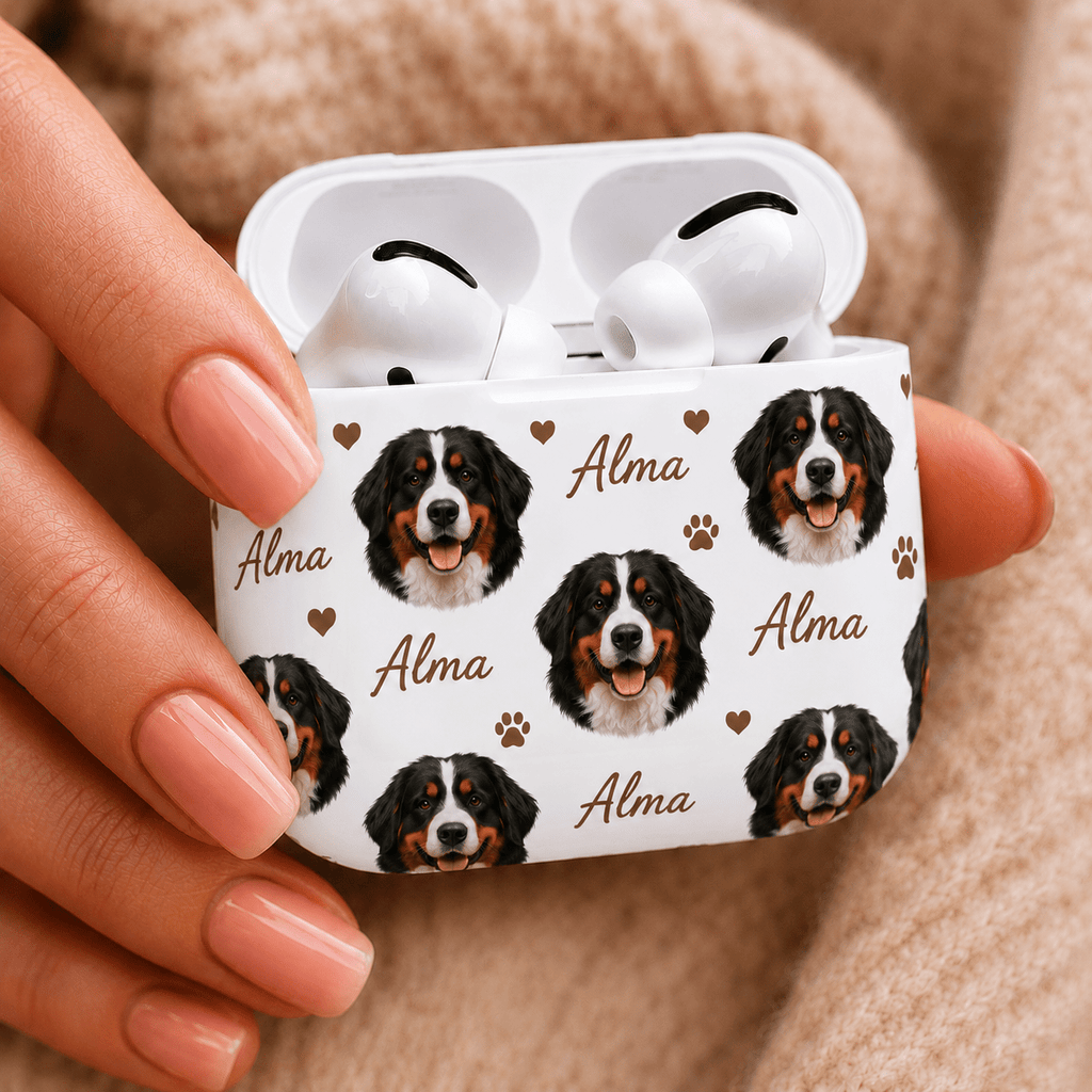 Custom Pet AirPods Case | Personalized Dog Cat Photo Name AirPods Cover | Pet Lover Gift | All Models custom personalized gift - AURIA CUSTOM PRINTS