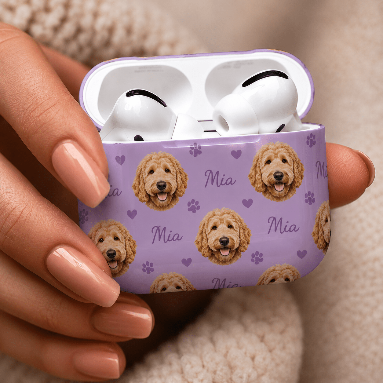 Custom Pet AirPods Case | Personalized Dog Cat Photo Name AirPods Cover | Pet Lover Gift | All Models custom personalized gift - AURIA CUSTOM PRINTS