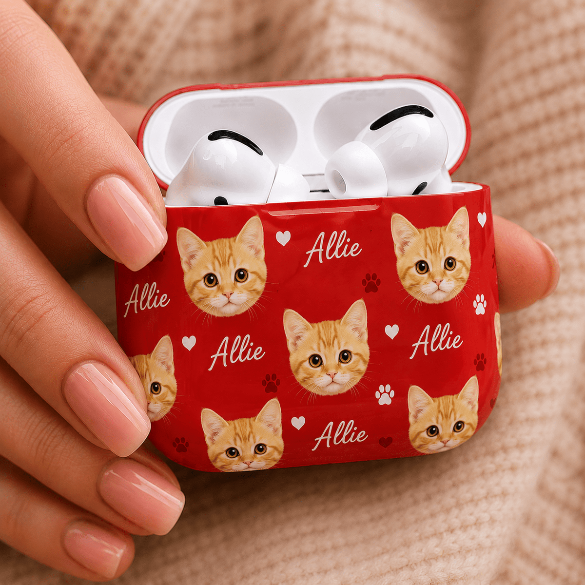 Custom Pet AirPods Case | Personalized Dog Cat Photo Name AirPods Cover | Pet Lover Gift | All Models custom personalized gift - AURIA CUSTOM PRINTS