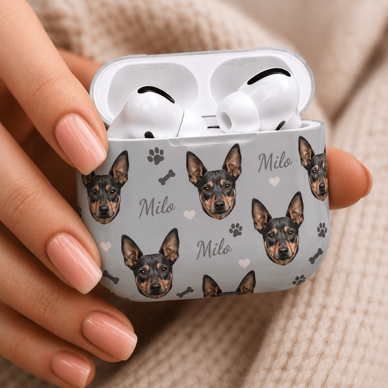Custom Pet AirPods Case | Personalized Dog Cat Photo Name AirPods Cover | Pet Lover Gift | All Models custom personalized gift - AURIA CUSTOM PRINTS