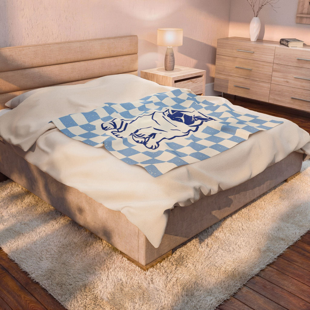 Custom Pet Blanket | Personalized Retro Checkered Dog Cat Throw | Pet Lover Gift custom personalized gift - AURIA CUSTOM PRINTS