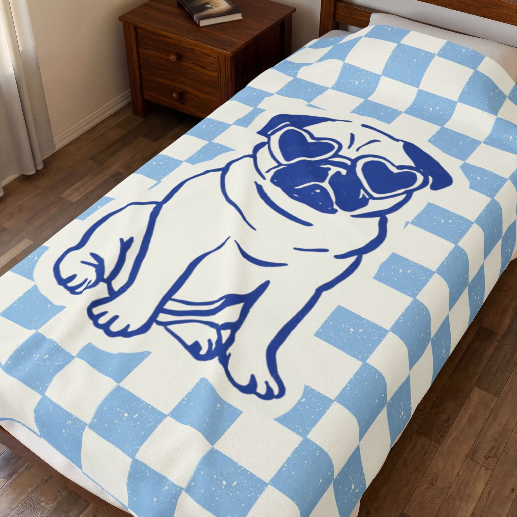 Custom Pet Blanket | Personalized Retro Checkered Dog Cat Throw | Pet Lover Gift custom personalized gift - AURIA CUSTOM PRINTS