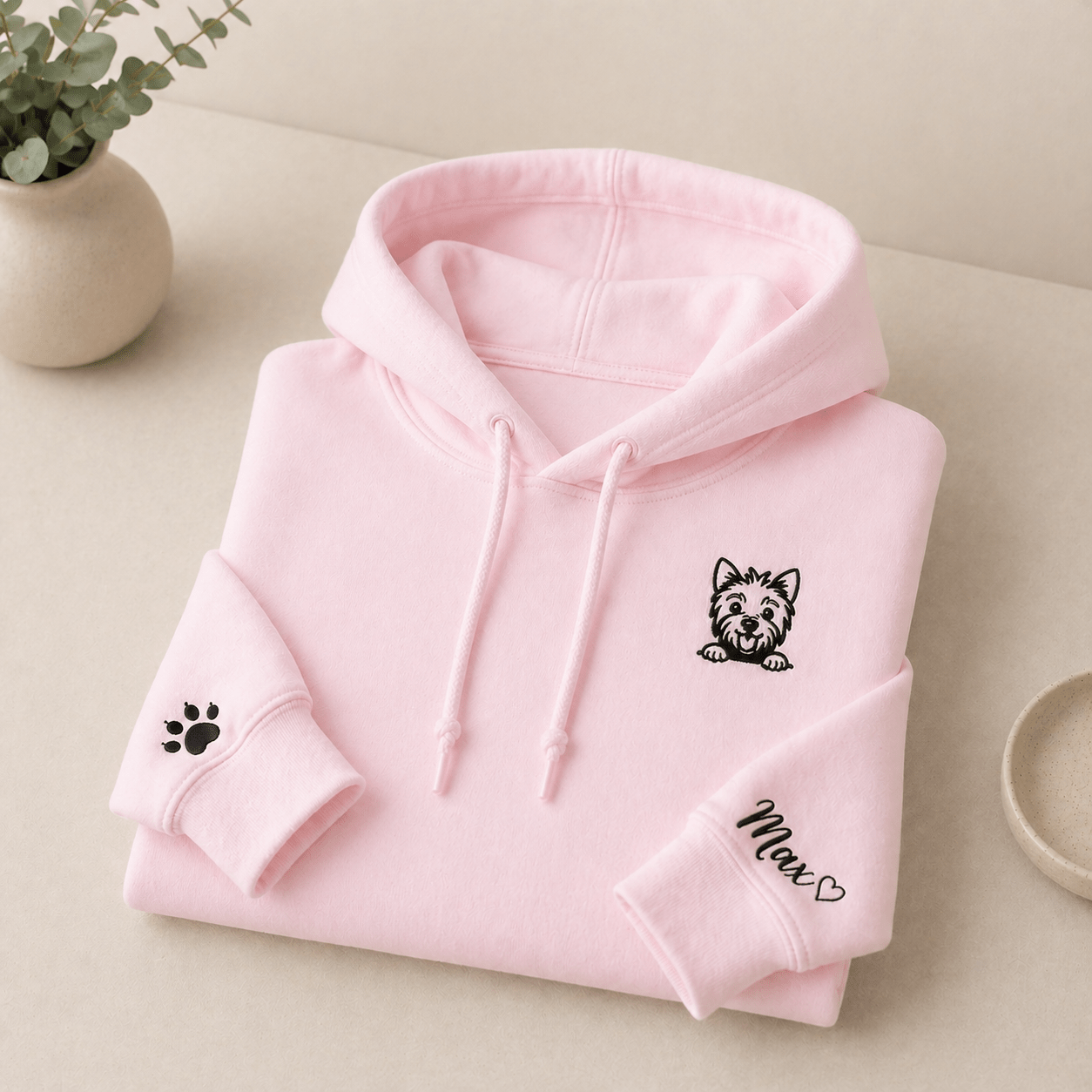 Custom Pet Embroidered Hoodie | Personalized Dog Portrait Hoodie custom personalized gift - AURIA CUSTOM PRINTS