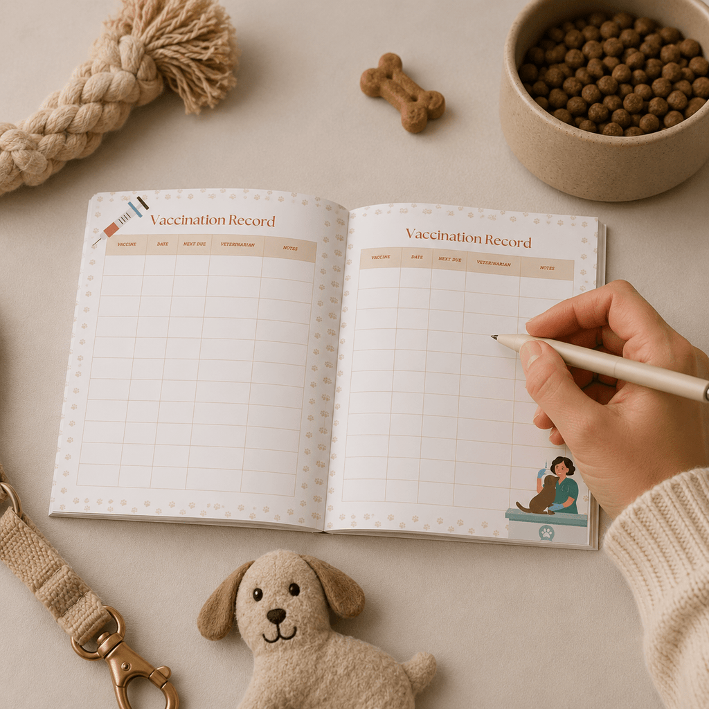 Custom Pet Health & Care Journal | Personalized Cover with Photo & Name, 24-Page Dog Cat Record Book custom personalized gift - AURIA CUSTOM PRINTS
