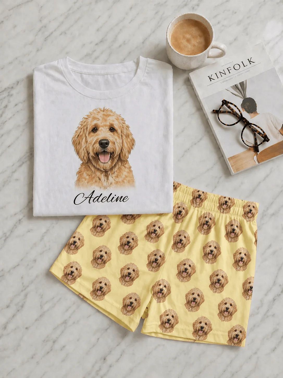 Custom Pet Portrait Pajamas | Personalized Dog Cat Sleepwear Gift