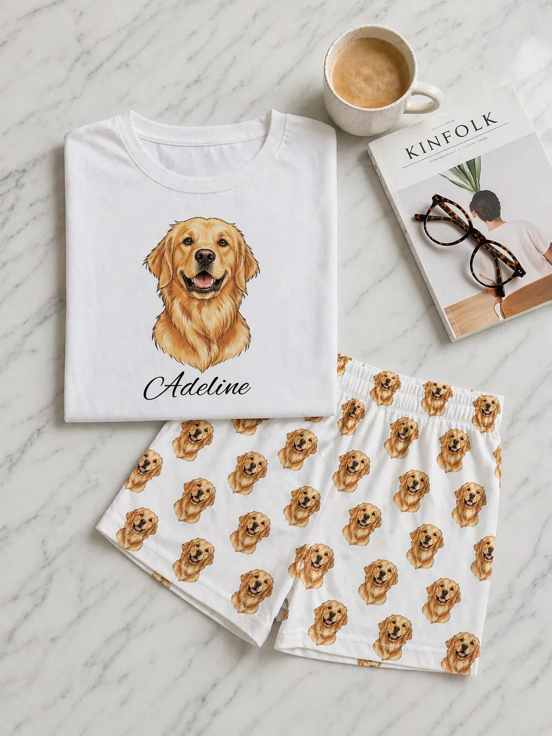 Custom Pet Portrait Pajamas | Personalized Dog Cat Sleepwear Gift