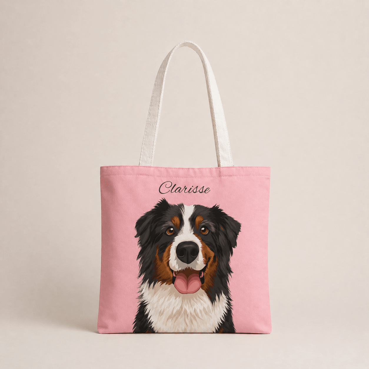 Custom Pet Tote Bag | Personalized Pet Illustration Canvas Tote custom personalized gift - AURIA CUSTOM PRINTS