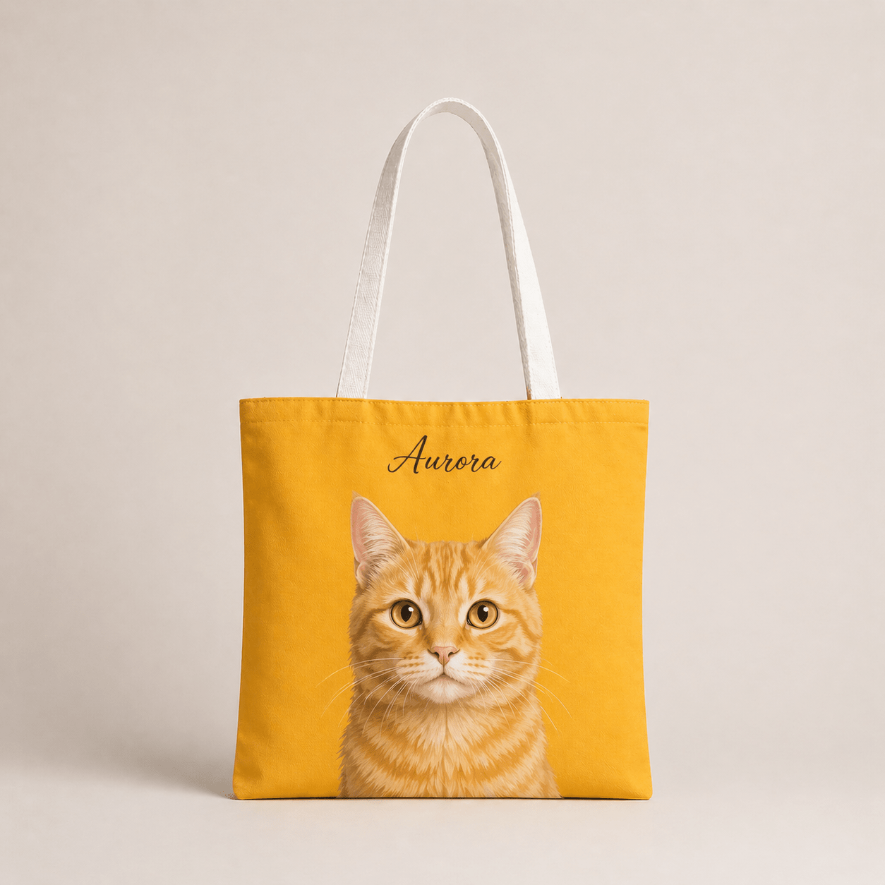 Custom Pet Tote Bag | Personalized Pet Illustration Canvas Tote custom personalized gift - AURIA CUSTOM PRINTS
