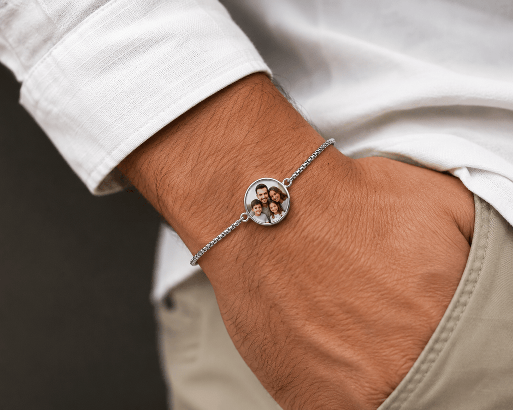 Custom Photo Charm Bracelet | Personalized Gift for Mom or Dad with Kids Photo custom personalized gift - AURIA CUSTOM PRINTS