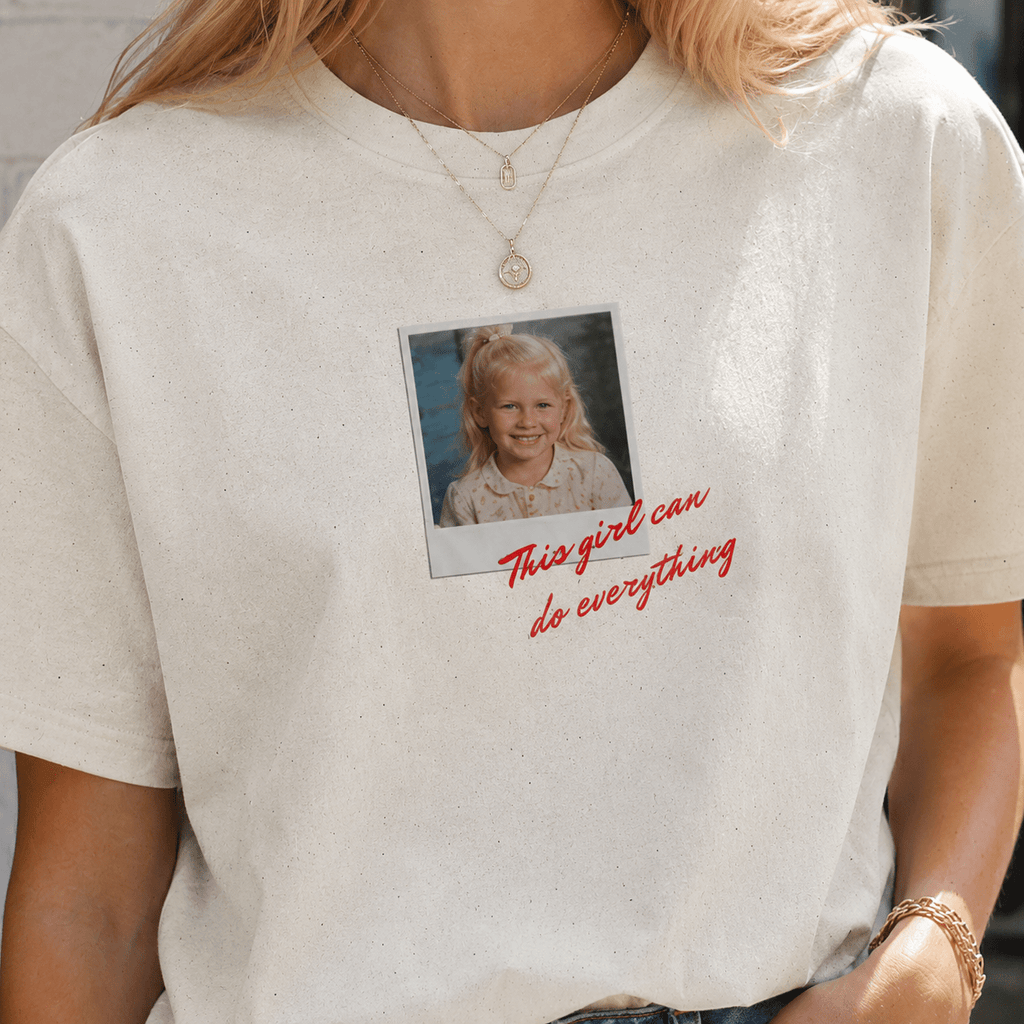 Custom Photo Shirt for Women | Personalized Polaroid Tee with Photo and Custom Text, Gift for Her custom personalized gift - AURIA CUSTOM PRINTS