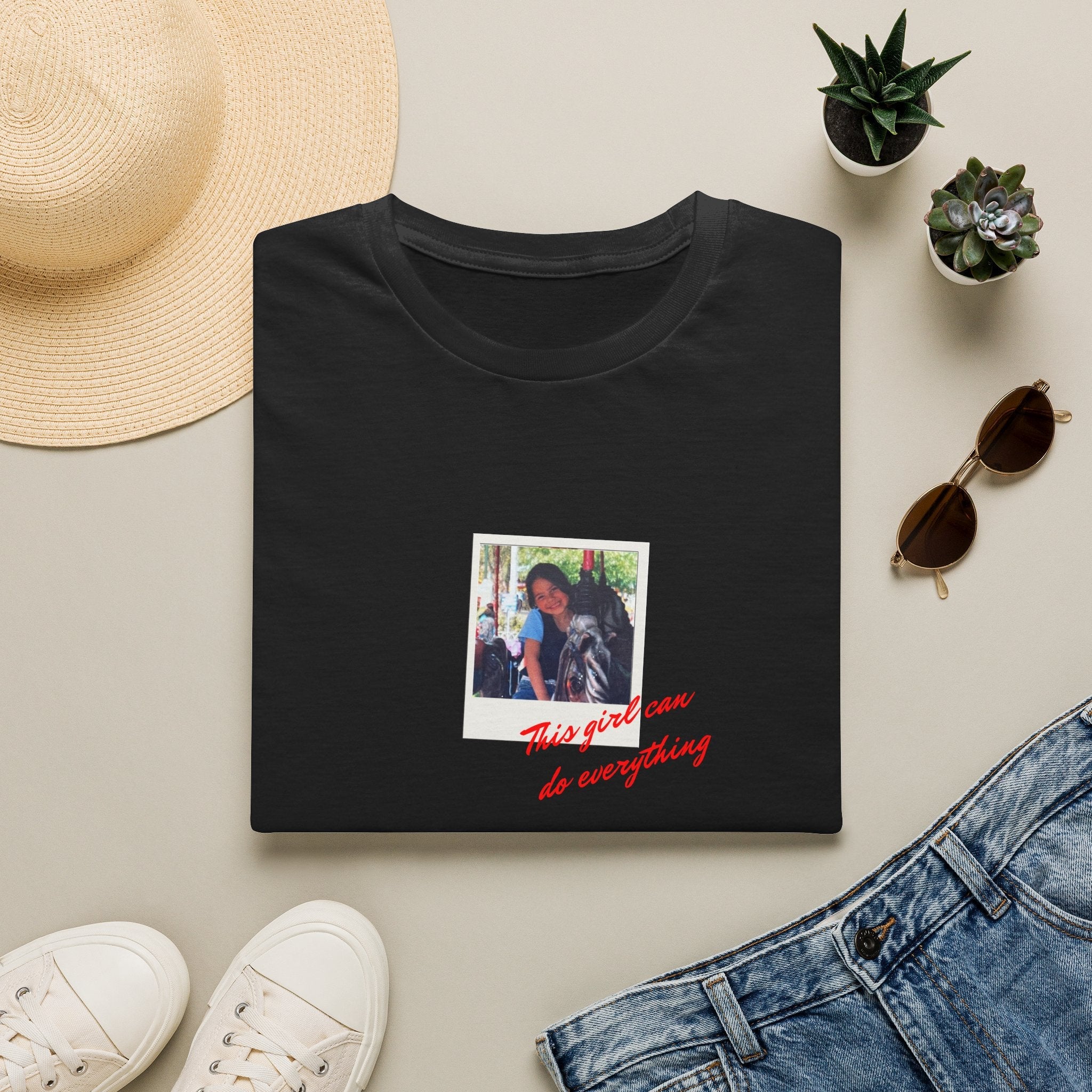 Custom Photo Shirt for Women | Personalized Polaroid Tee with Photo and Custom Text, Gift for Her custom personalized gift - AURIA CUSTOM PRINTS