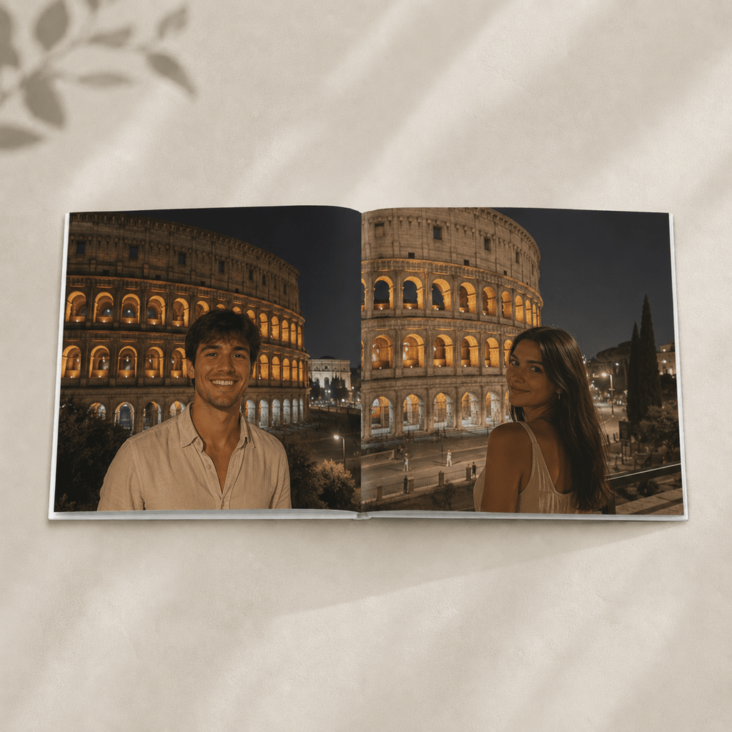Custom Rome Photo Book | Personalized Hardcover Travel Keepsake | 24 Pages | 3 Cover Colors custom personalized gift - AURIA CUSTOM PRINTS