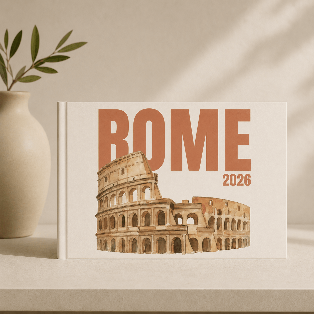 Custom Rome Photo Book | Personalized Hardcover Travel Keepsake | 24 Pages | 3 Cover Colors custom personalized gift - AURIA CUSTOM PRINTS
