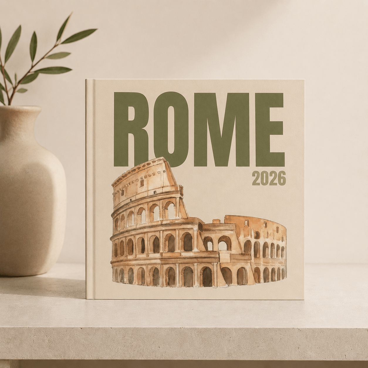 Custom Rome Photo Book | Personalized Hardcover Travel Keepsake | 24 Pages | 3 Cover Colors custom personalized gift - AURIA CUSTOM PRINTS