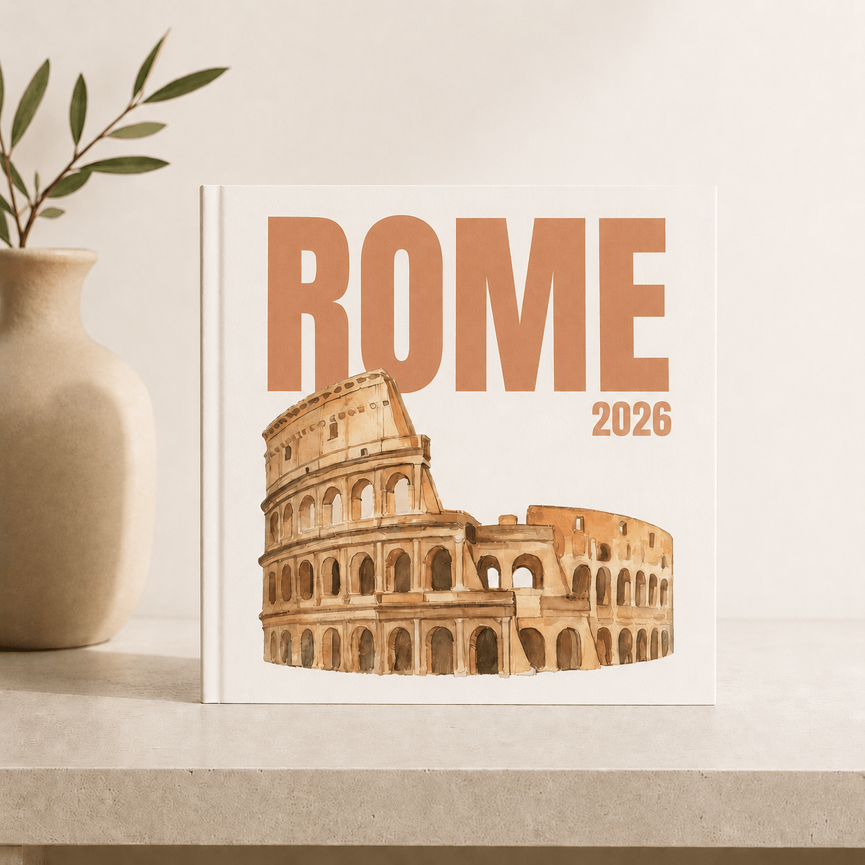Custom Rome Photo Book | Personalized Hardcover Travel Keepsake | 24 Pages | 3 Cover Colors custom personalized gift - AURIA CUSTOM PRINTS