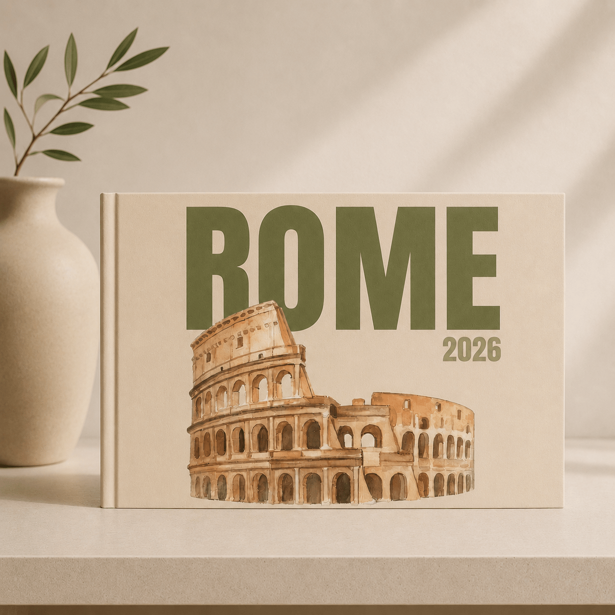 Custom Rome Photo Book | Personalized Hardcover Travel Keepsake | 24 Pages | 3 Cover Colors custom personalized gift - AURIA CUSTOM PRINTS