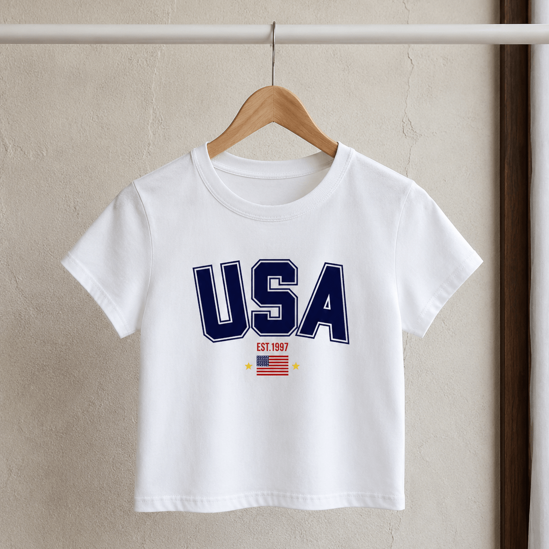 Custom USA Baby Tee | Personalized Est. Year | World Cup 2026 American Soccer Shirt custom personalized gift - AURIA CUSTOM PRINTS