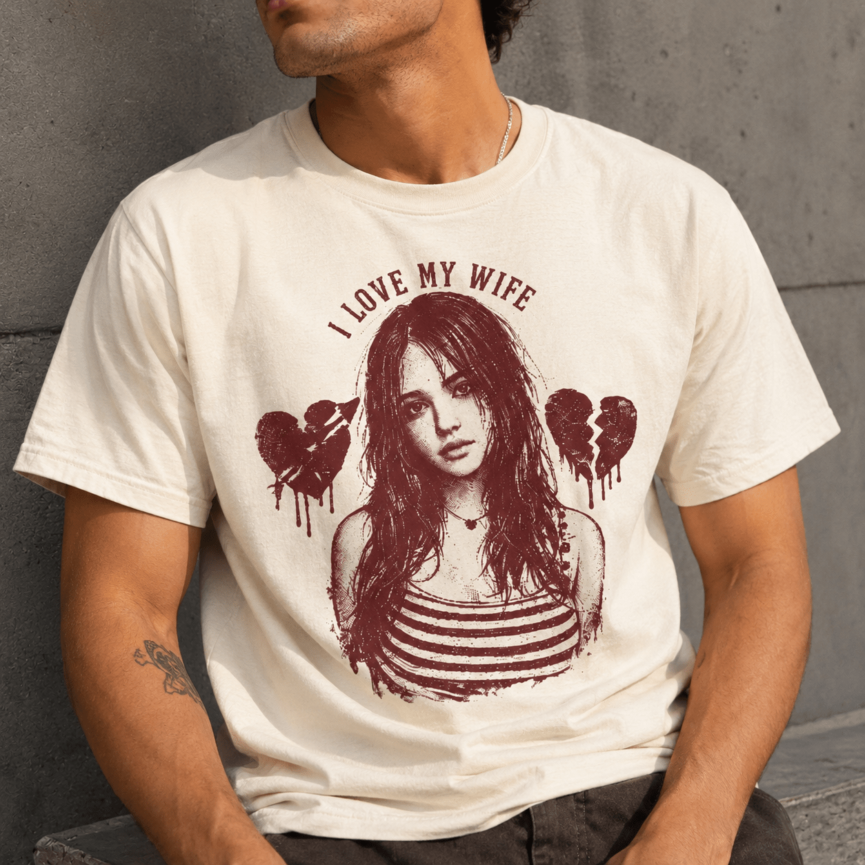 Custom Wife Girlfriend Photo Shirt | Personalized Portrait Tee | Funny Husband Gift | I Love My Wife custom personalized gift - AURIA CUSTOM PRINTS