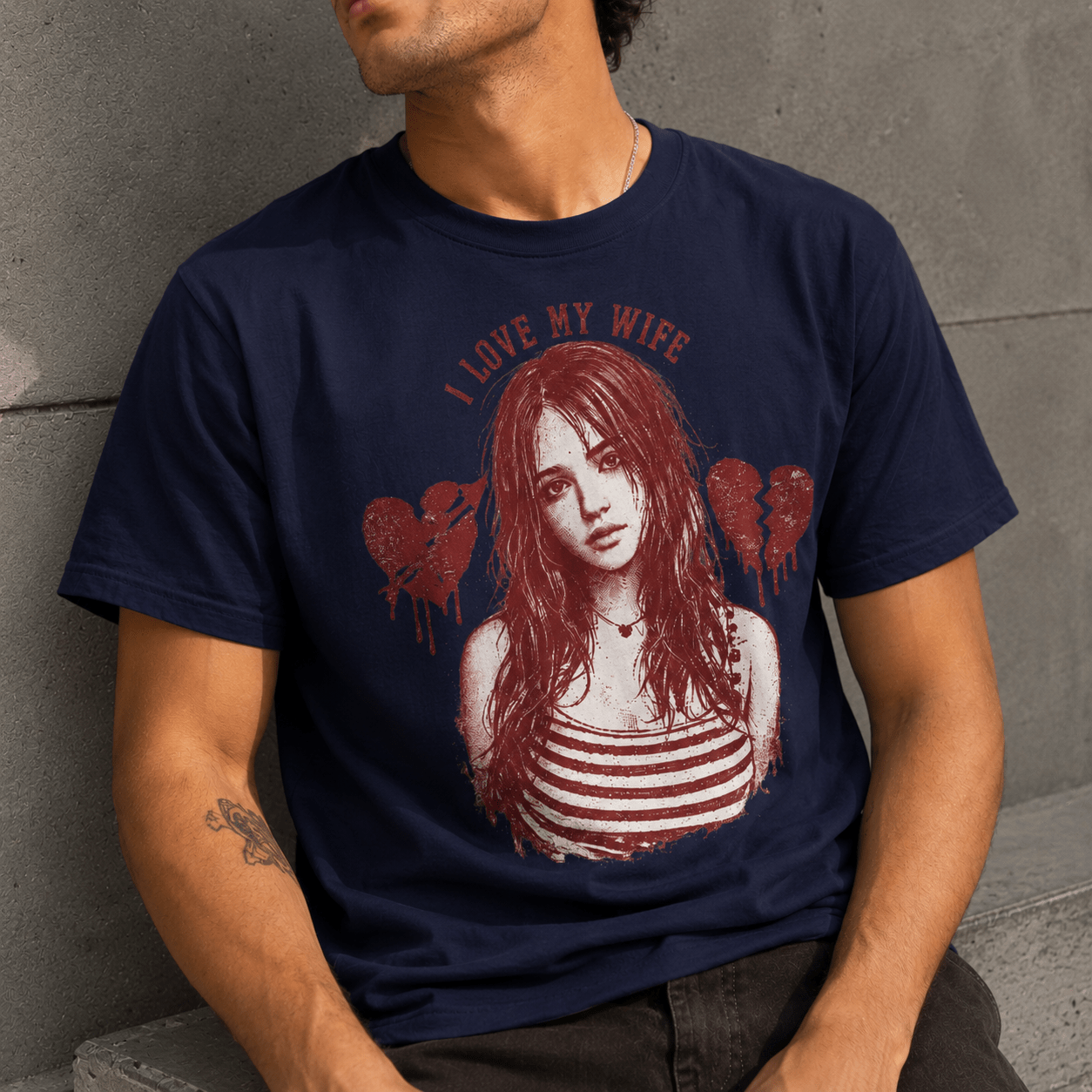 Custom Wife Girlfriend Photo Shirt | Personalized Portrait Tee | Funny Husband Gift | I Love My Wife custom personalized gift - AURIA CUSTOM PRINTS