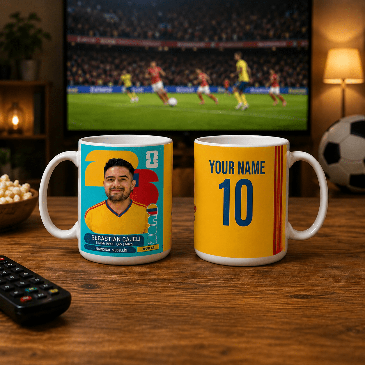 Custom World Cup 2026 Soccer Card Mug | Personalized Player Card Coffee Mug | Soccer Fan Gift | Custom Football Mug | 11oz 15oz custom personalized gift - AURIA CUSTOM PRINTS