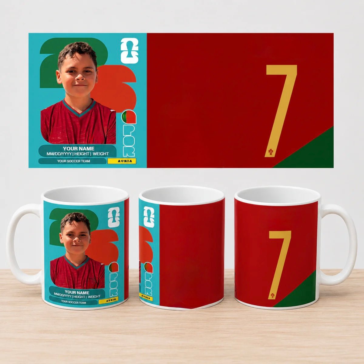 Custom World Cup 2026 Soccer Card Mug | Personalized Player Card Coffee Mug | Soccer Fan Gift | Custom Football Mug | 11oz 15oz custom personalized gift - AURIA CUSTOM PRINTS