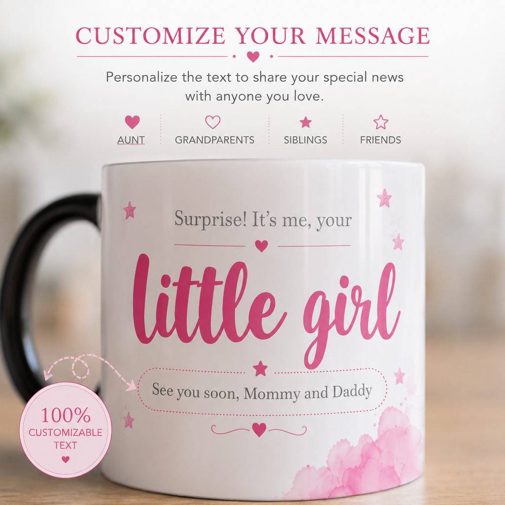 Gender Reveal Magic Mug | Personalized Ultrasound Baby Reveal Coffee Mug |  It's a Boy Girl Gift | Color Changing 11oz