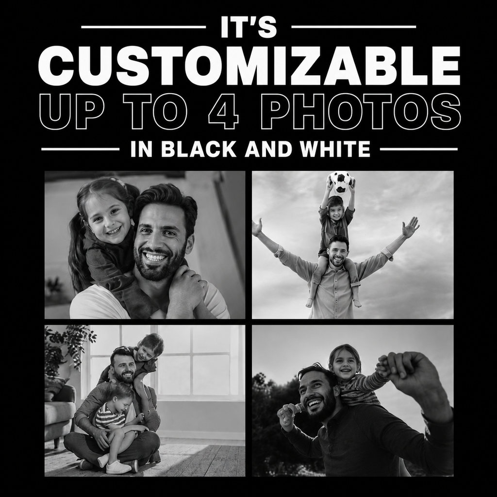 Best Dad Photo Shirt | Personalized Father Back  Print Tee | Dad Gift From Kids |  Custom Photo Dad S-3XL