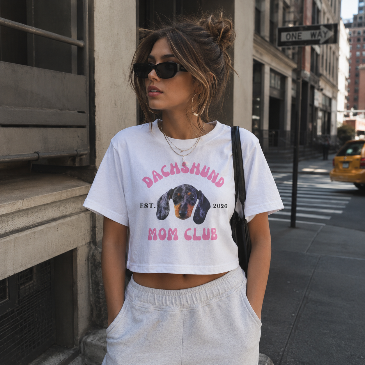 Dog Mom Club Crop Tee | Personalized Breed &  Est Year Shirt | Dog Lover Gift XS-2XL