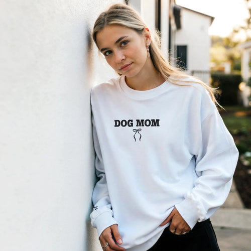 Personalized Dog Mom Cat Mom Sweatshirt with Pet Name