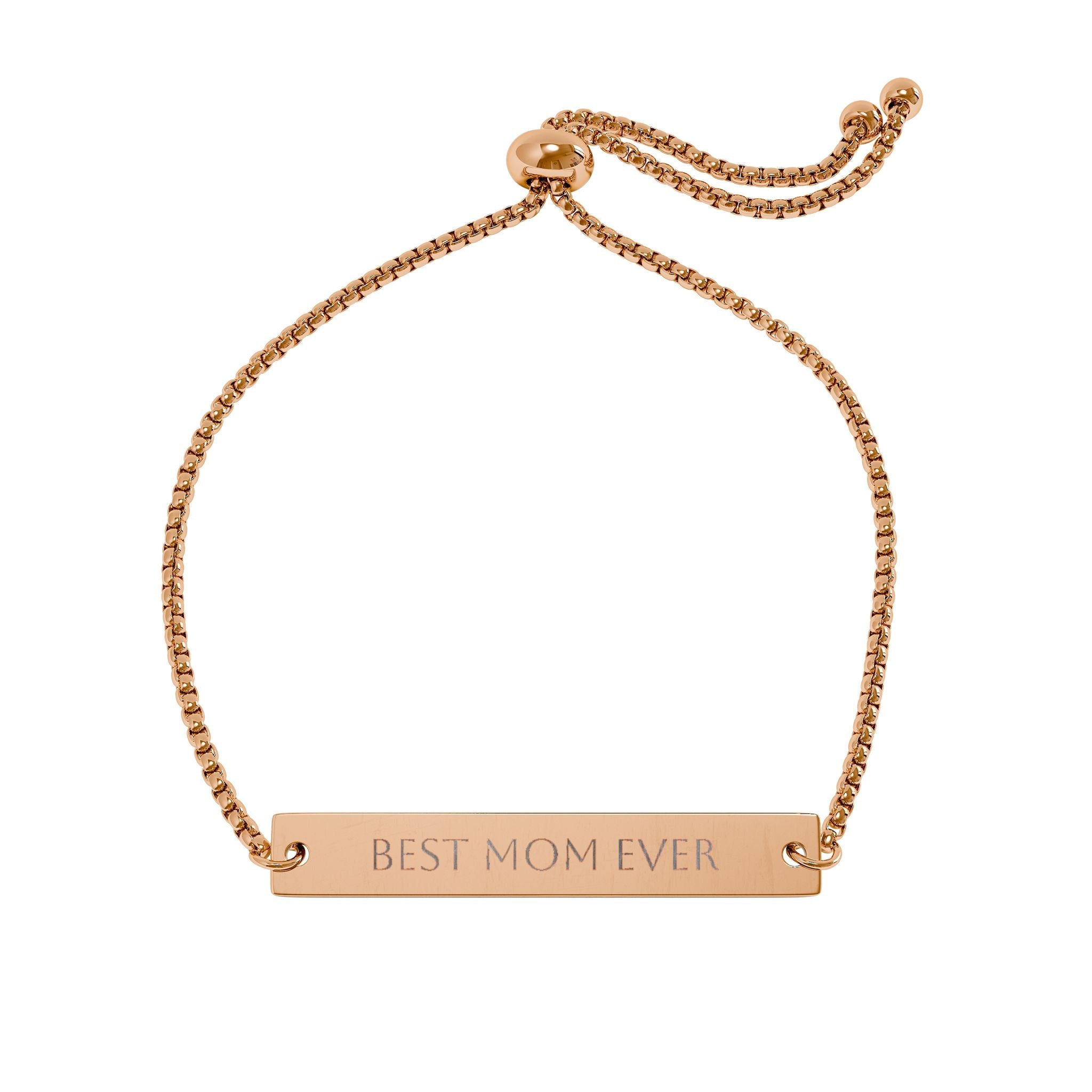 Engravable Adjustable Flat Bar Bracelet | Personalized Name or Message custom personalized gift - AURIA CUSTOM PRINTS