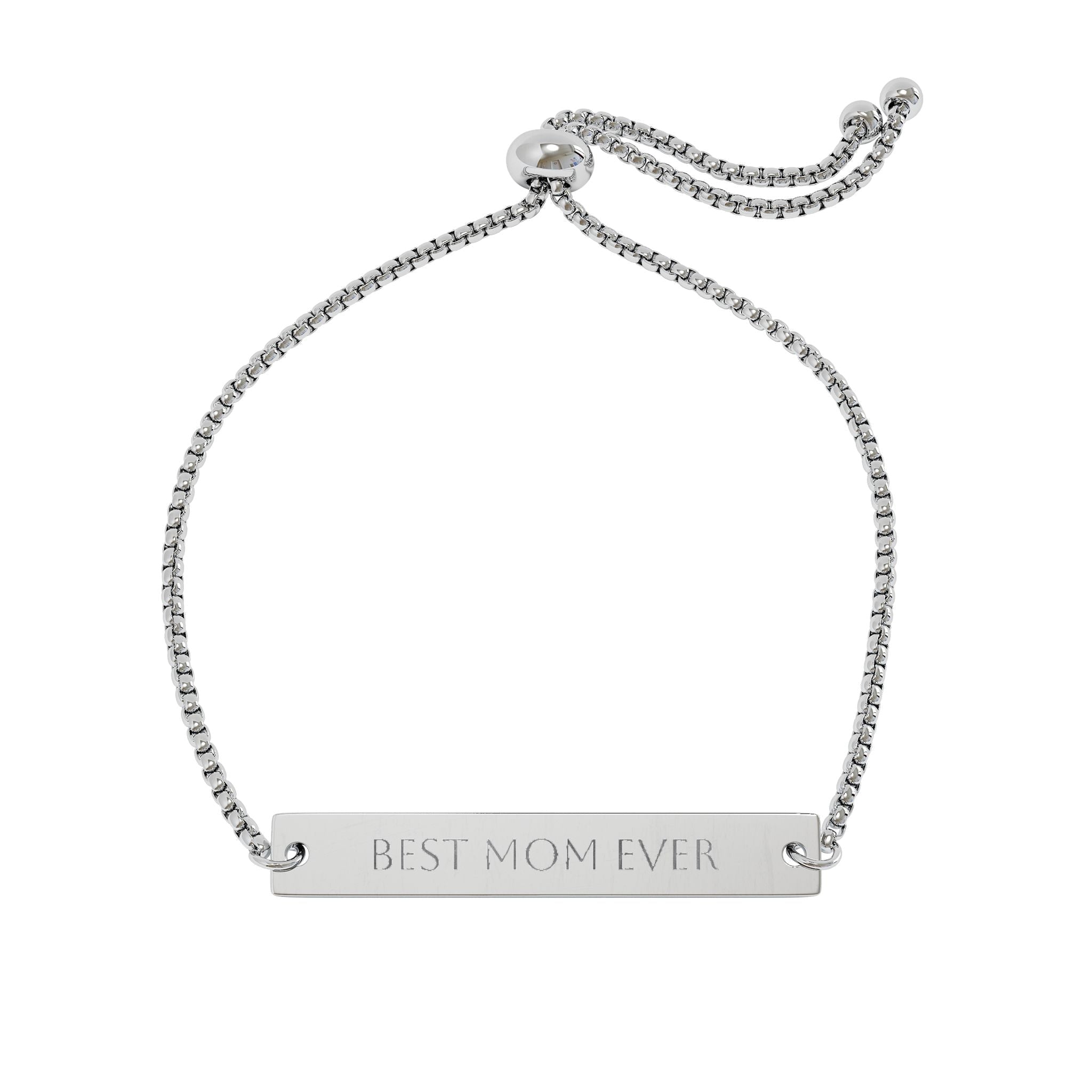 Engravable Adjustable Flat Bar Bracelet | Personalized Name or Message custom personalized gift - AURIA CUSTOM PRINTS