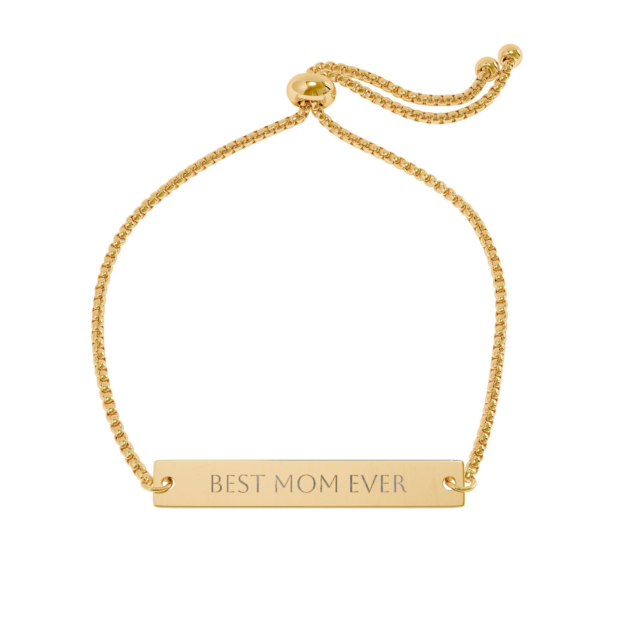 Engravable Adjustable Flat Bar Bracelet | Personalized Name or Message custom personalized gift - AURIA CUSTOM PRINTS