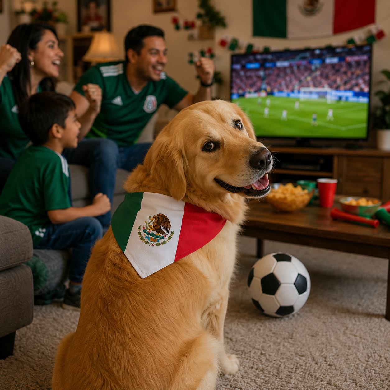 Customizable World Cup 2026 Dog Bandana | Soccer Pet Flag Accessory