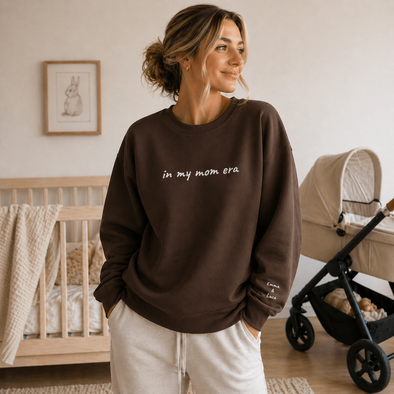 In My Mom Era Sweatshirt | Personalized Crewneck custom personalized gift - AURIA CUSTOM PRINTS