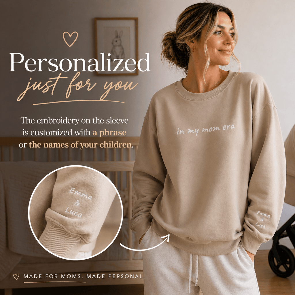 In My Mom Era Sweatshirt | Personalized Crewneck custom personalized gift - AURIA CUSTOM PRINTS