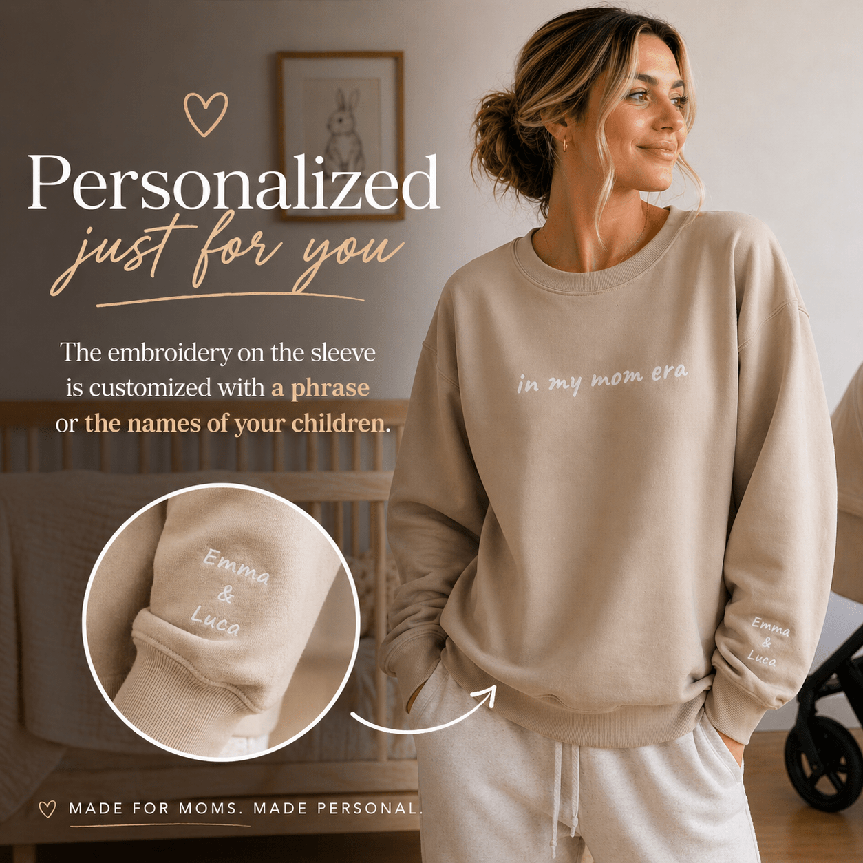 In My Mom Era Sweatshirt | Personalized Crewneck custom personalized gift - AURIA CUSTOM PRINTS